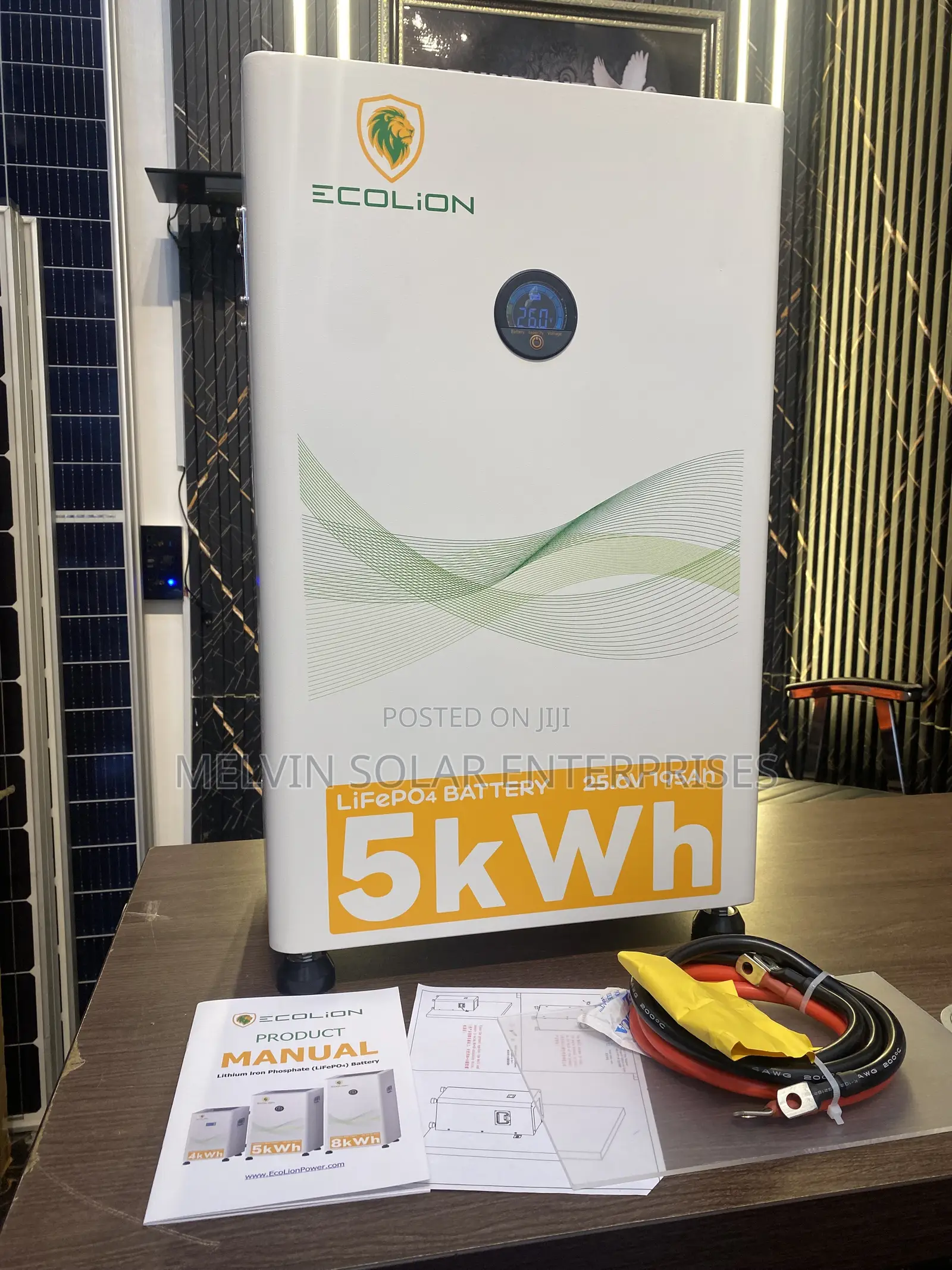 5kwh 25.6v Eco Lion Solar Lithium Ion Phosphate Batteries Available
