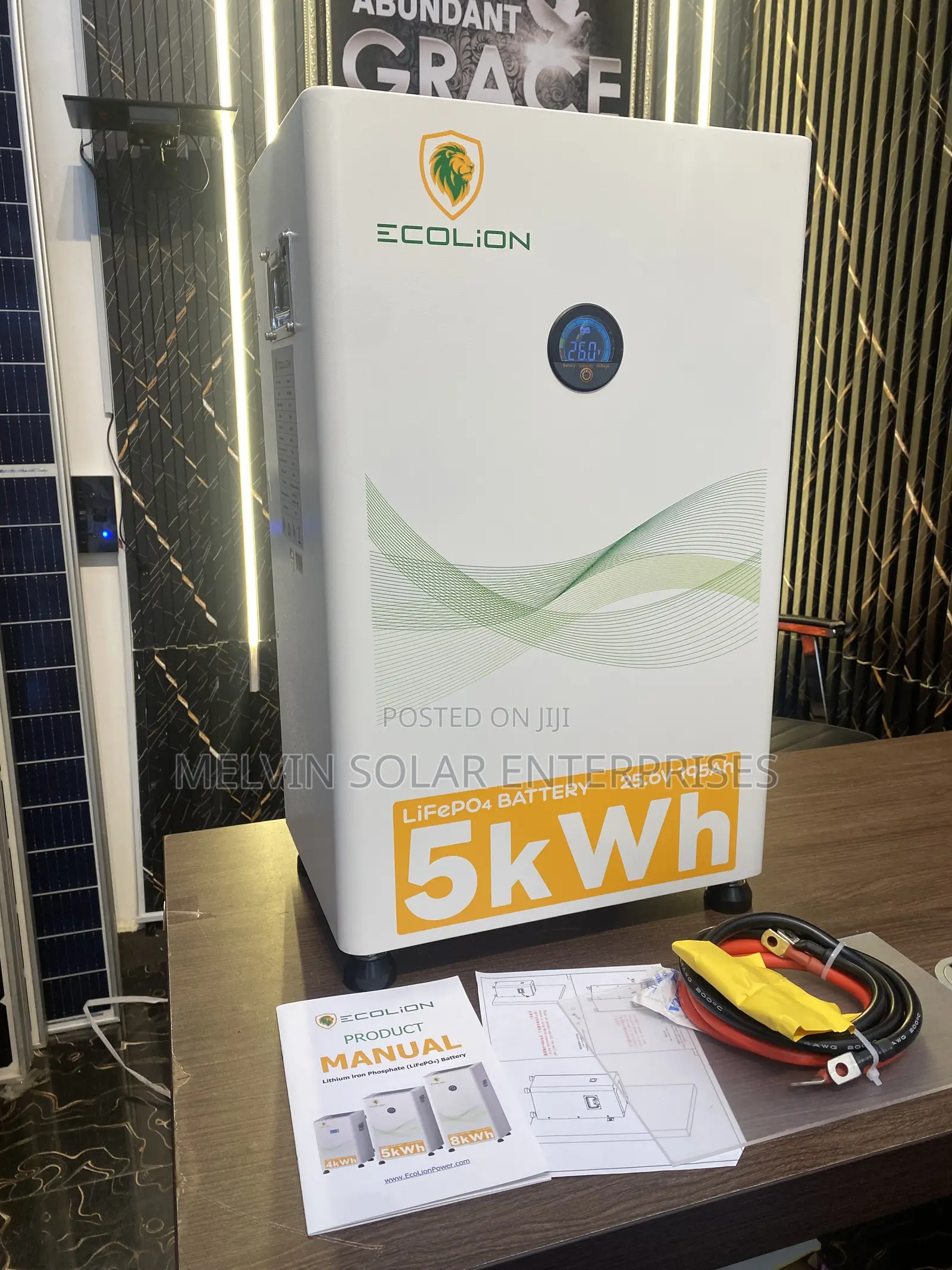 5kwh 25.6v Eco Lion Solar Lithium Ion Phosphate Batteries Available