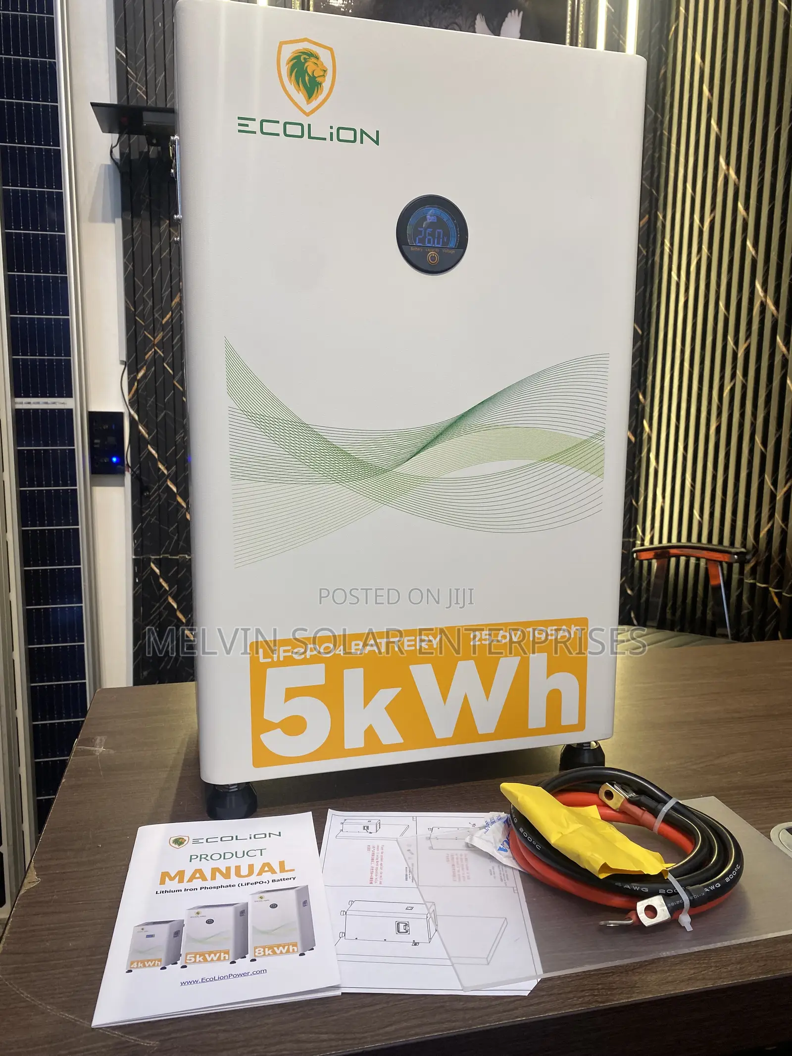 5kwh 25.6v Eco Lion Solar Lithium Ion Phosphate Batteries Available