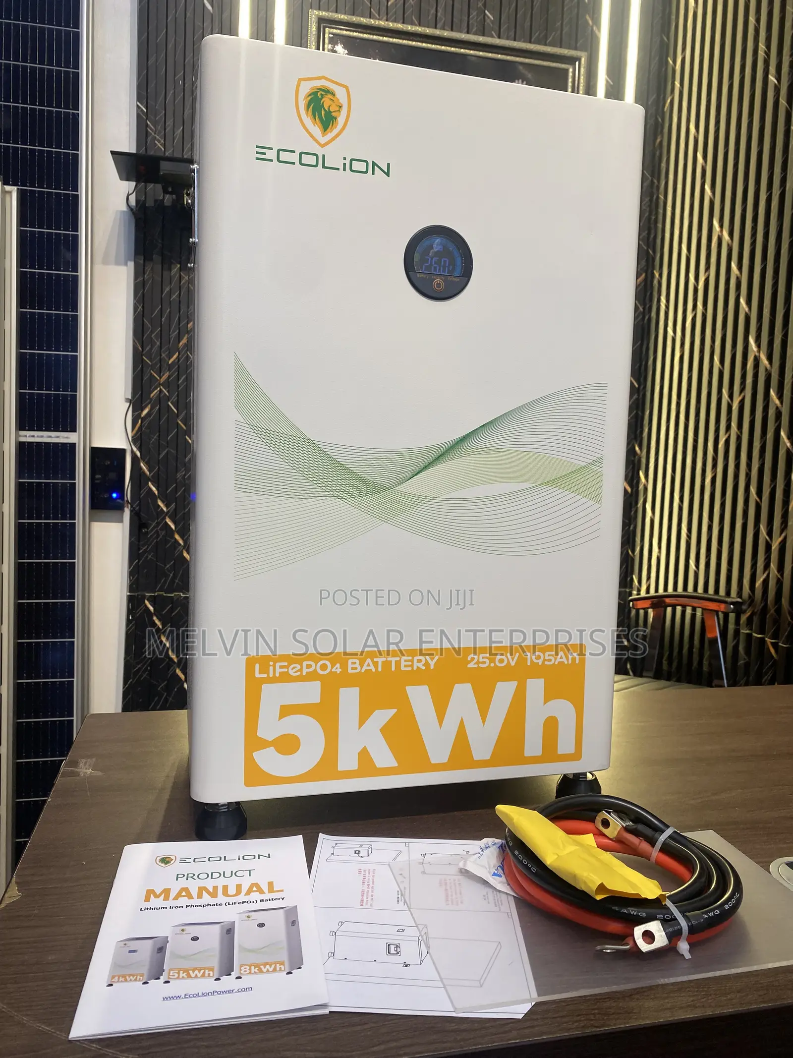 5kwh 25.6v Eco Lion Solar Lithium Ion Phosphate Batteries Available