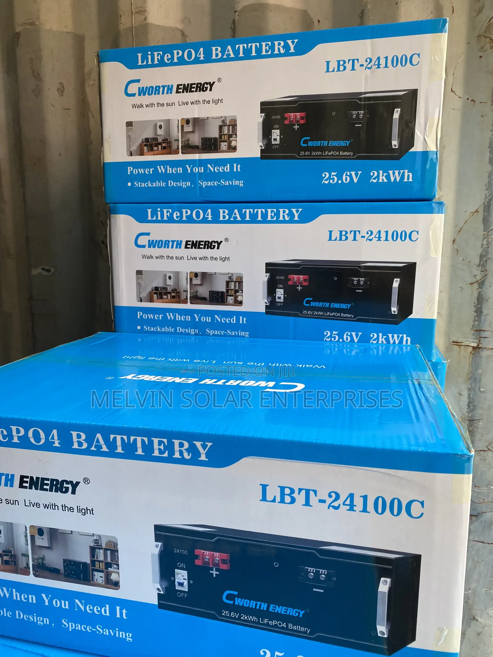 2kwh 25.6v Cworth Solar Lithium Battery Available Now in Store
