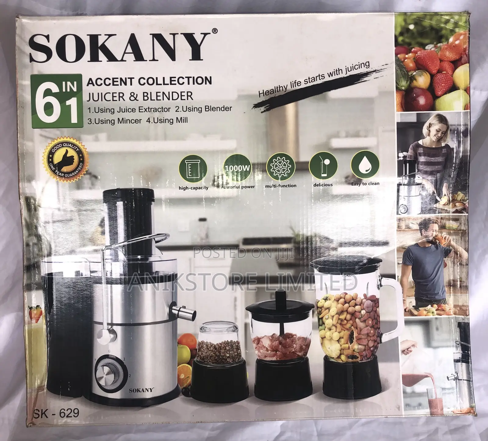 Sokany SK-629 6-in-1 Juicer Blender