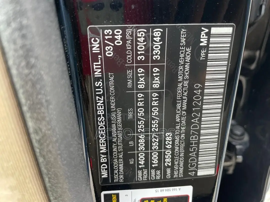 Mercedes-Benz M Class 2013 Black