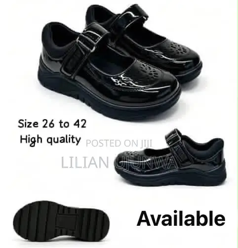 Girls Black Patent School Shoe - Quality | Sizes 26 27 32 34 38 40