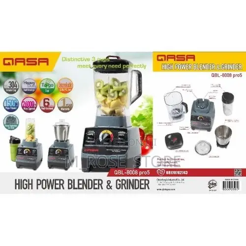 QASA High Power Blender Grinder (Model: QBL-8008 Pro5).
