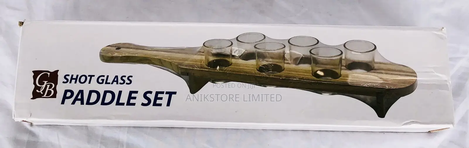 6 Holes Shot Wooden Rack With Cup