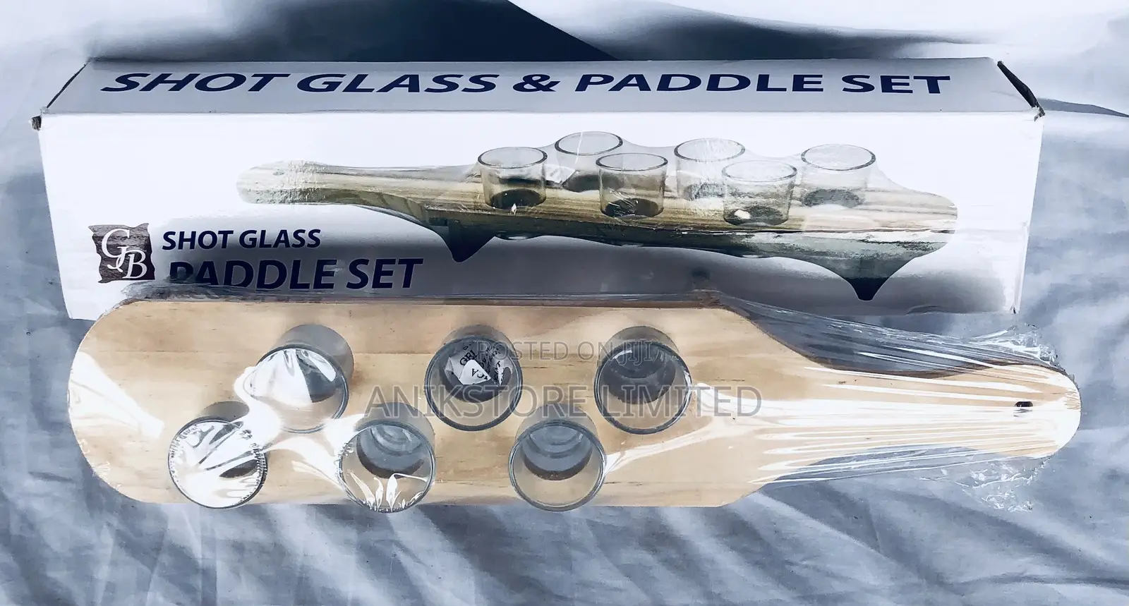 6 Holes Shot Wooden Rack With Cup
