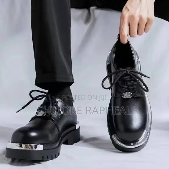 Balenciaga Metal-Toe Platform Derby Shoes,