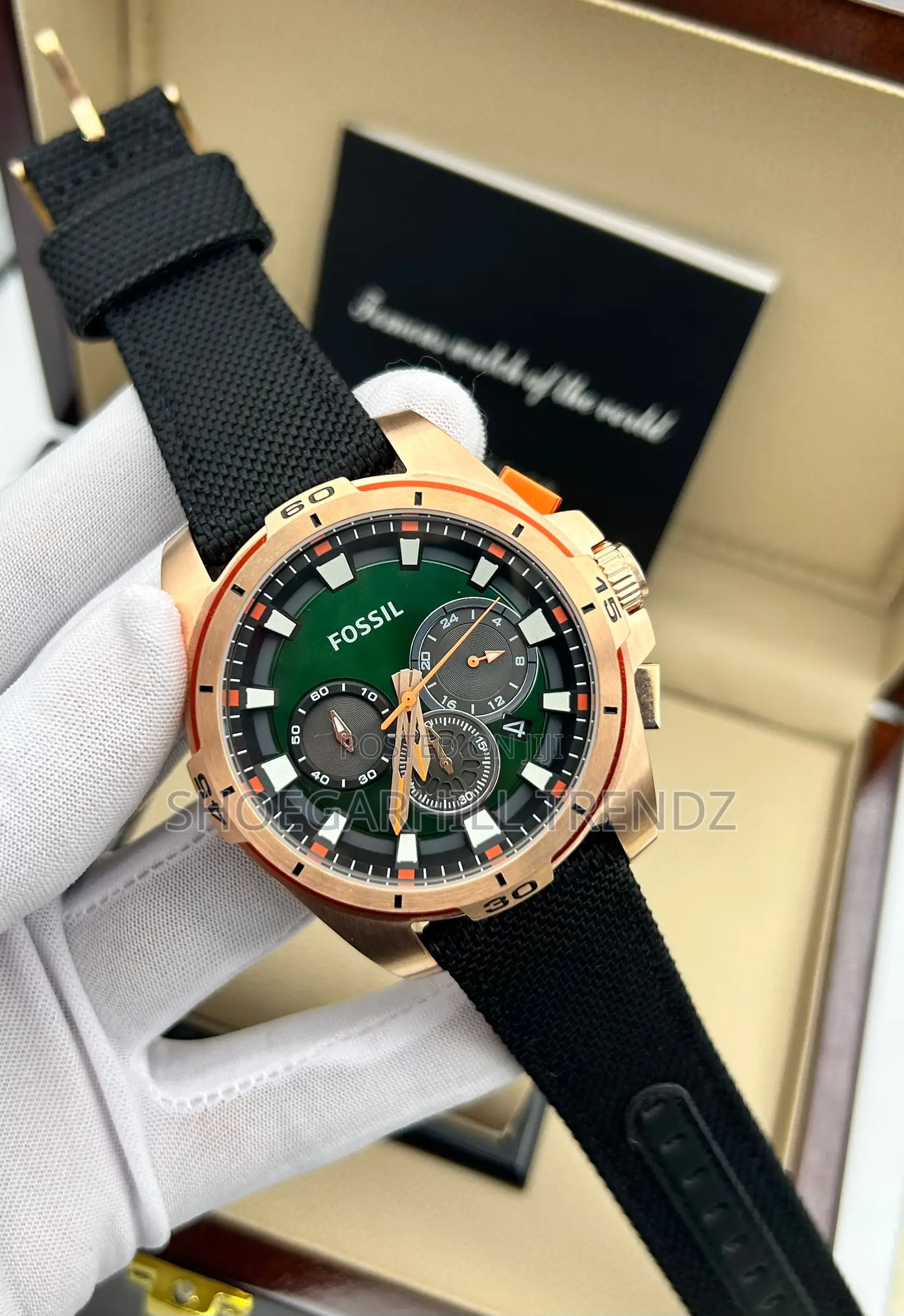 Fossil Chronomatic Denim Strap in Variety Colours
