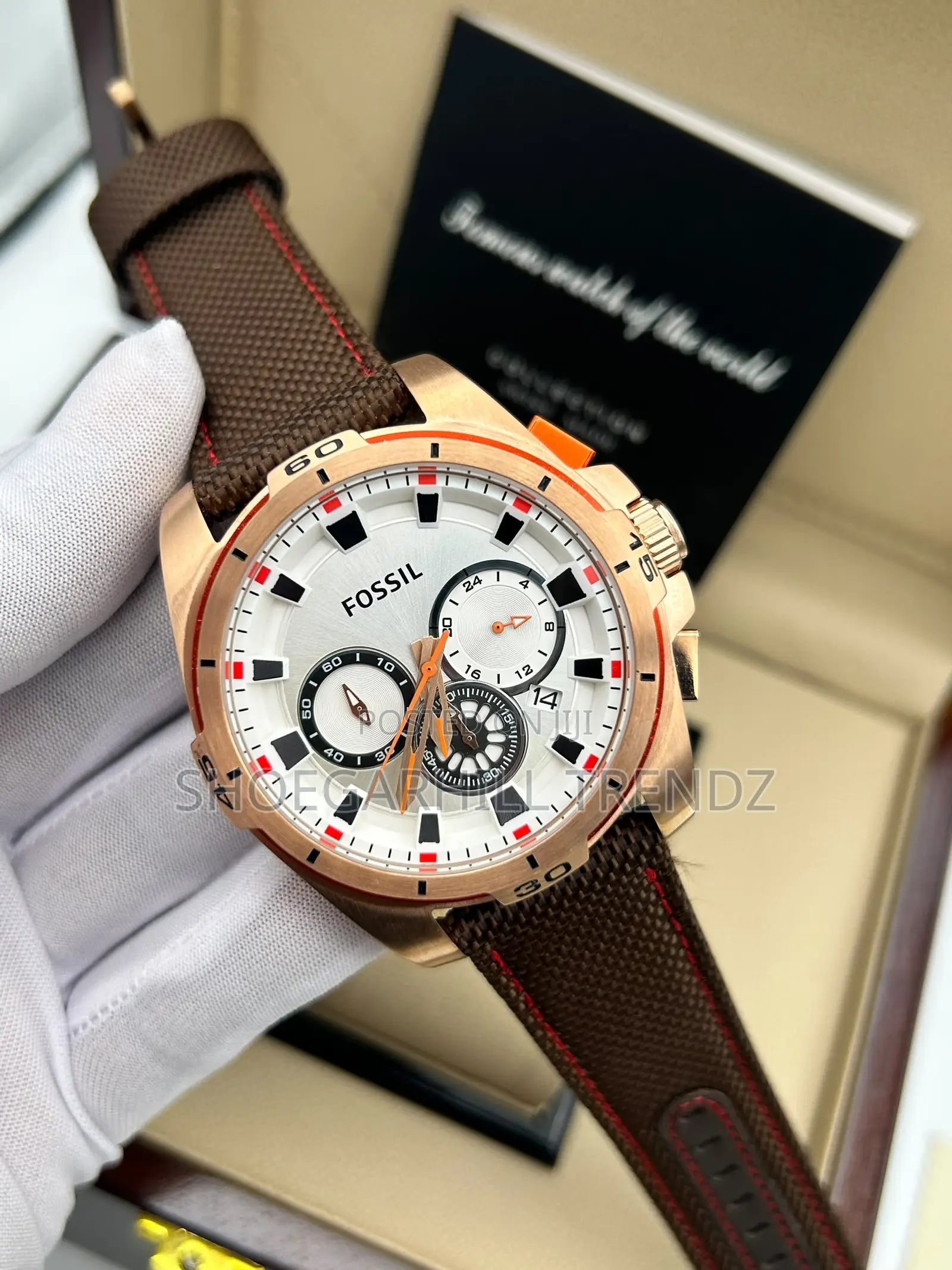 Fossil Chronomatic Denim Strap in Variety Colours
