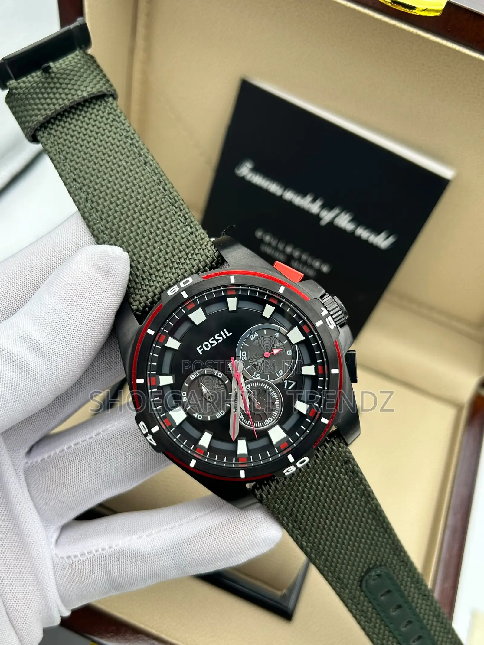 Fossil Chronomatic Denim Strap in Variety Colours