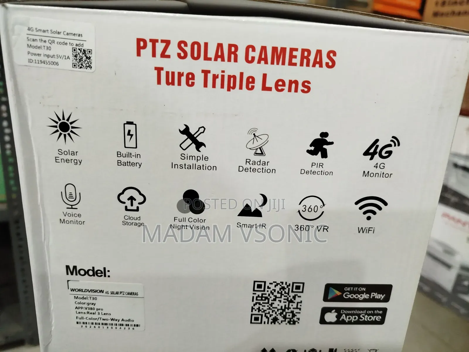 V380 T 30 Triple Lens 4g Camera