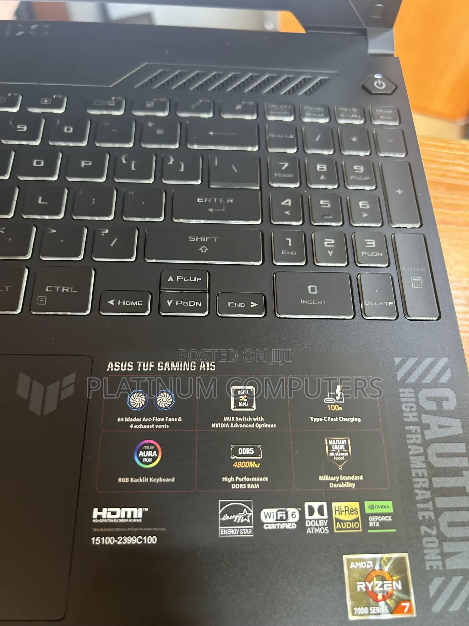 Laptop Asus TUF Gaming A15 16GB AMD Ryzen 7 SSD 1T