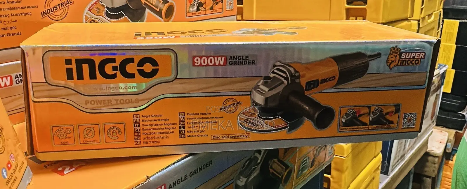 INGCO 900W Industrial Angle Grinder.