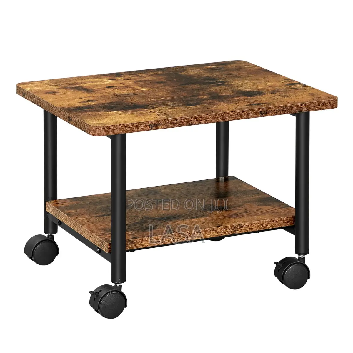 Mobile Printer Stand With Storage Shelf Locking Wheels