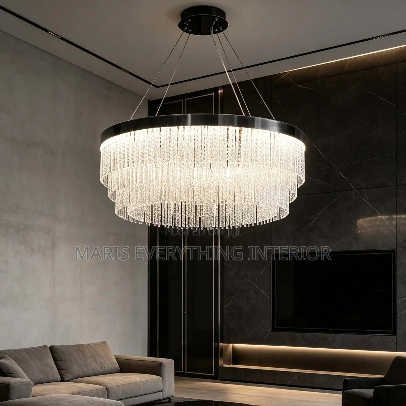 Luxury 2-Tier Crystal Round Chandelier 600mm(free Delivery)