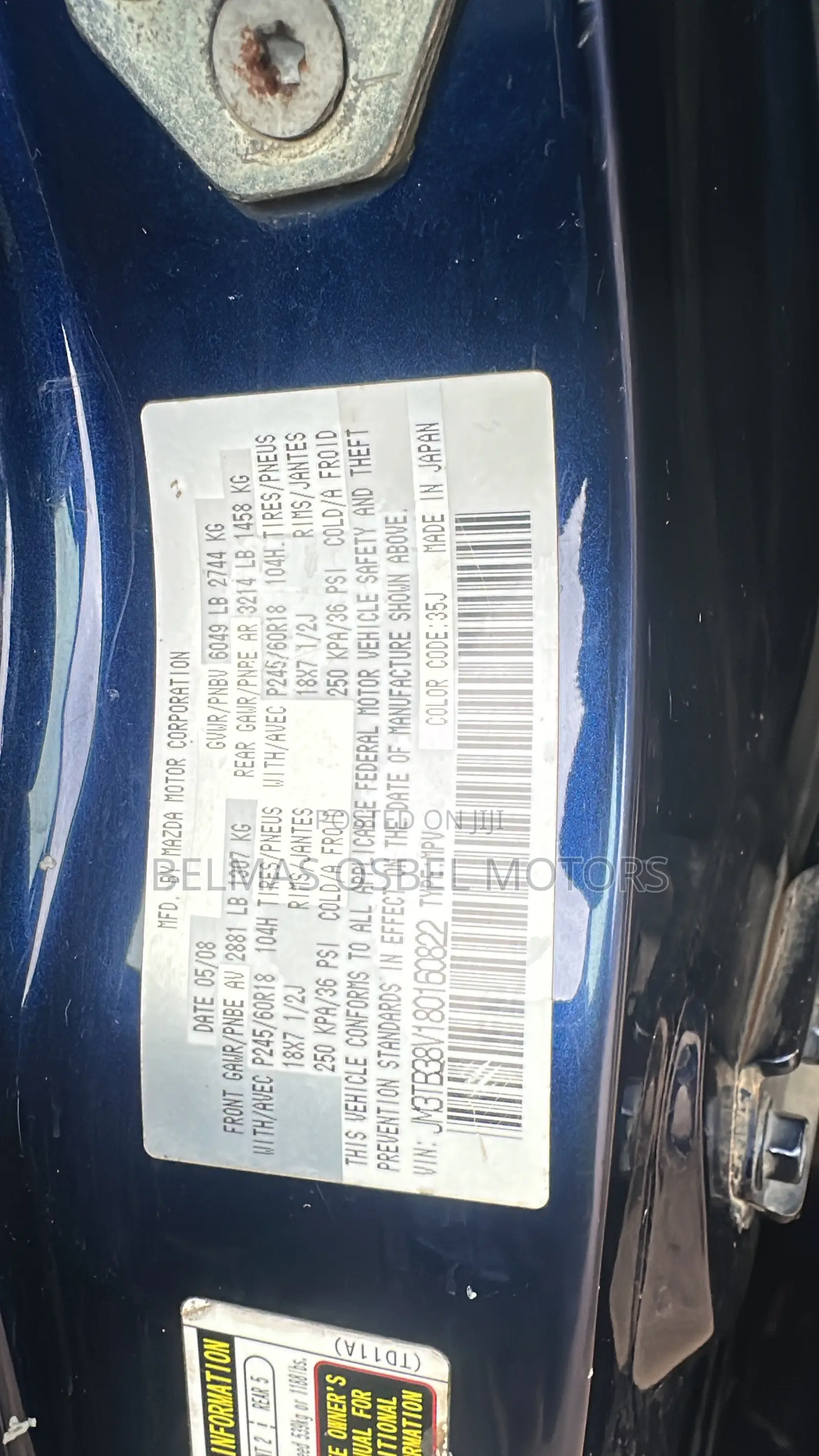 Mazda CX-9 Grand Touring 2008 Blue