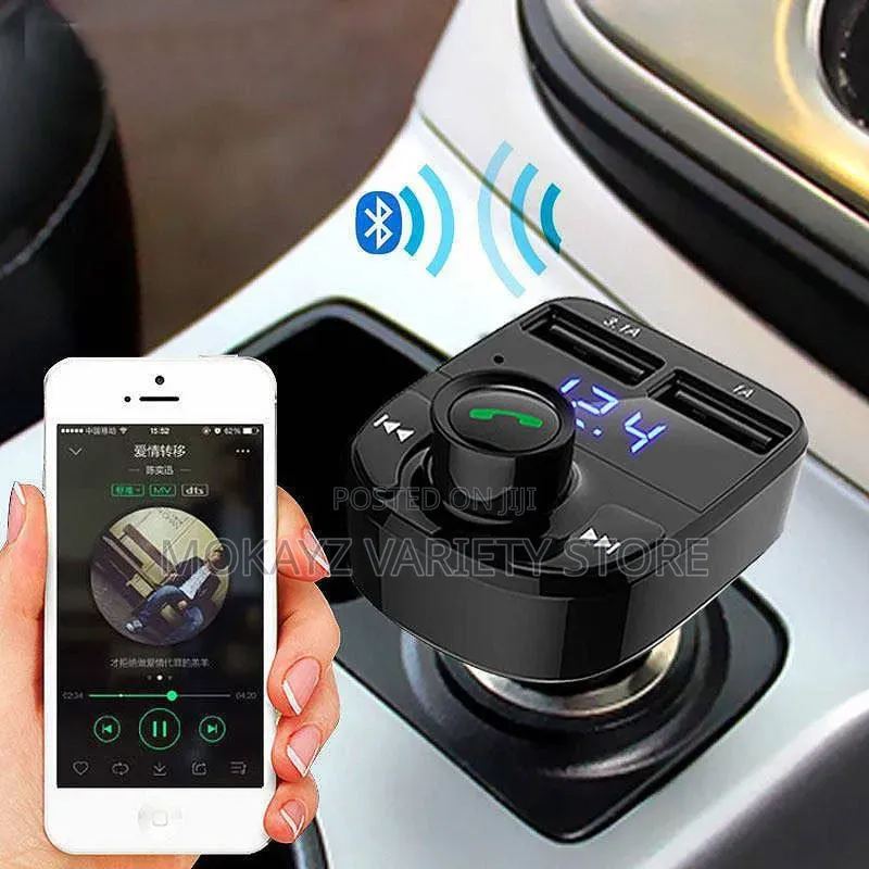 Multifunctional Wireless Car Mp3 Player Fast Charger With RGB Light
