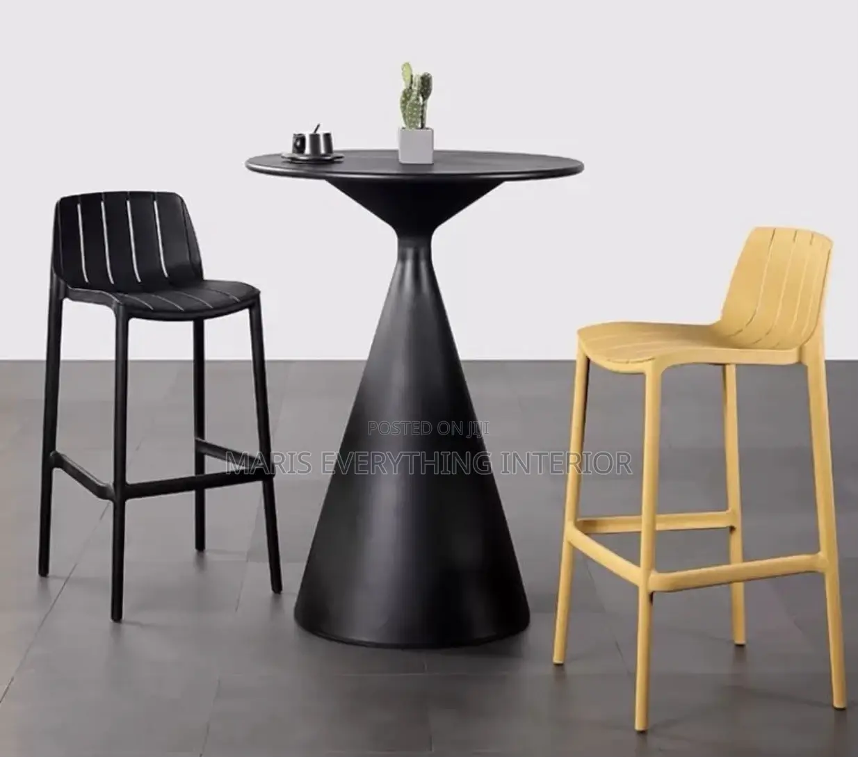 Luxury 2bar Stool With 1cone High Table Set Free Delivery)