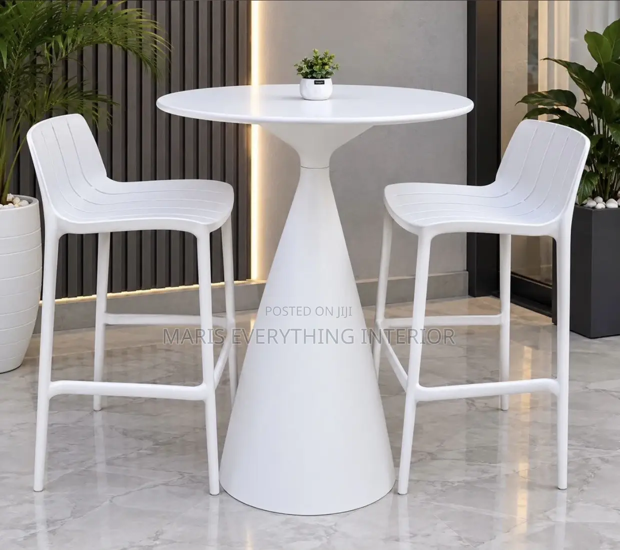 Luxury 2bar Stool With 1cone High Table Set Free Delivery)