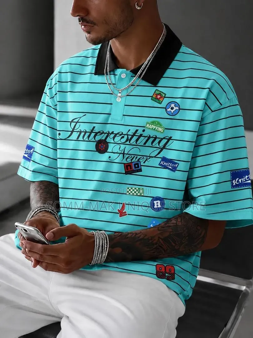 Designer Men Polo Button Top