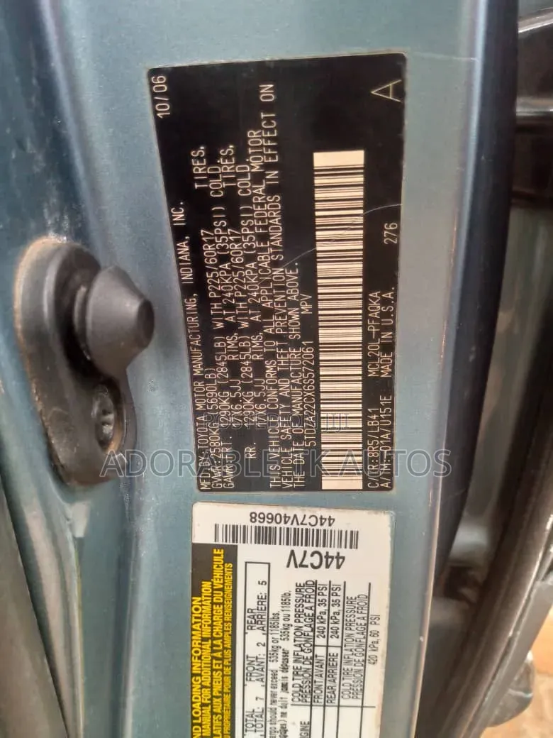 Toyota Sienna XLE Limited AWD 2006 Blue