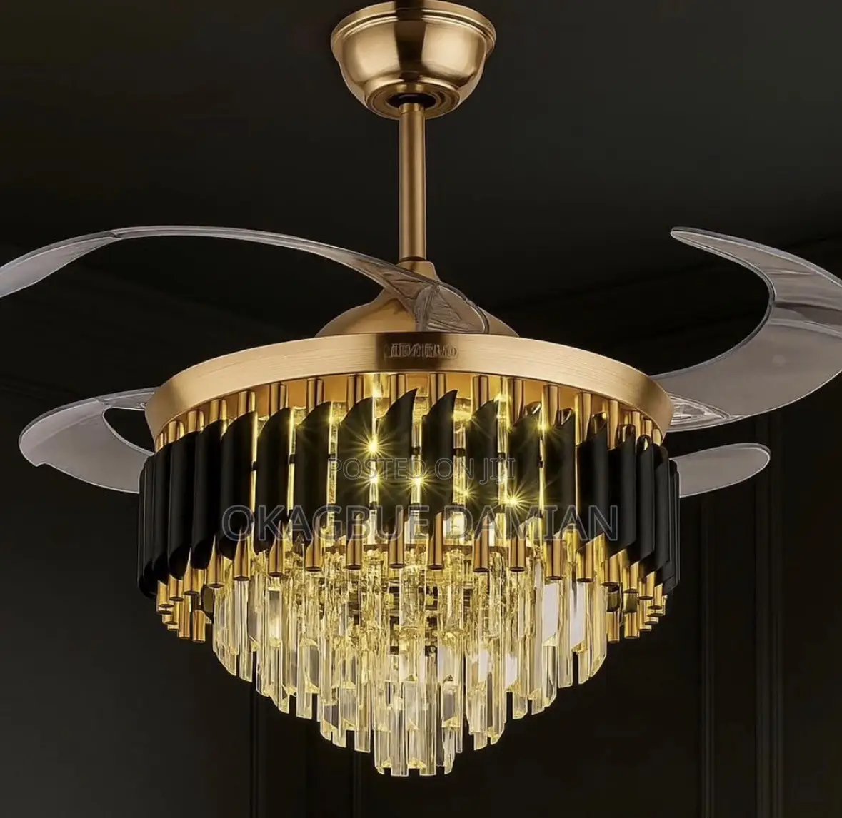 Crystal Chandelier Fan