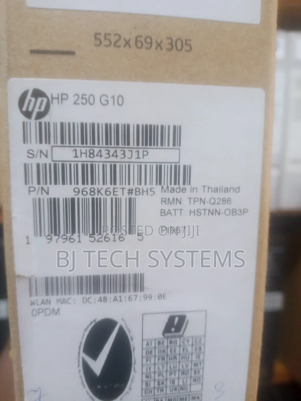 New Laptop HP 250 G10 8GB Intel Core i5 SSD 512GB