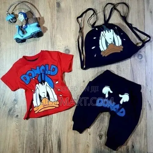 Boy’s 3 in 1 Red Bump Mickey Set With Bag