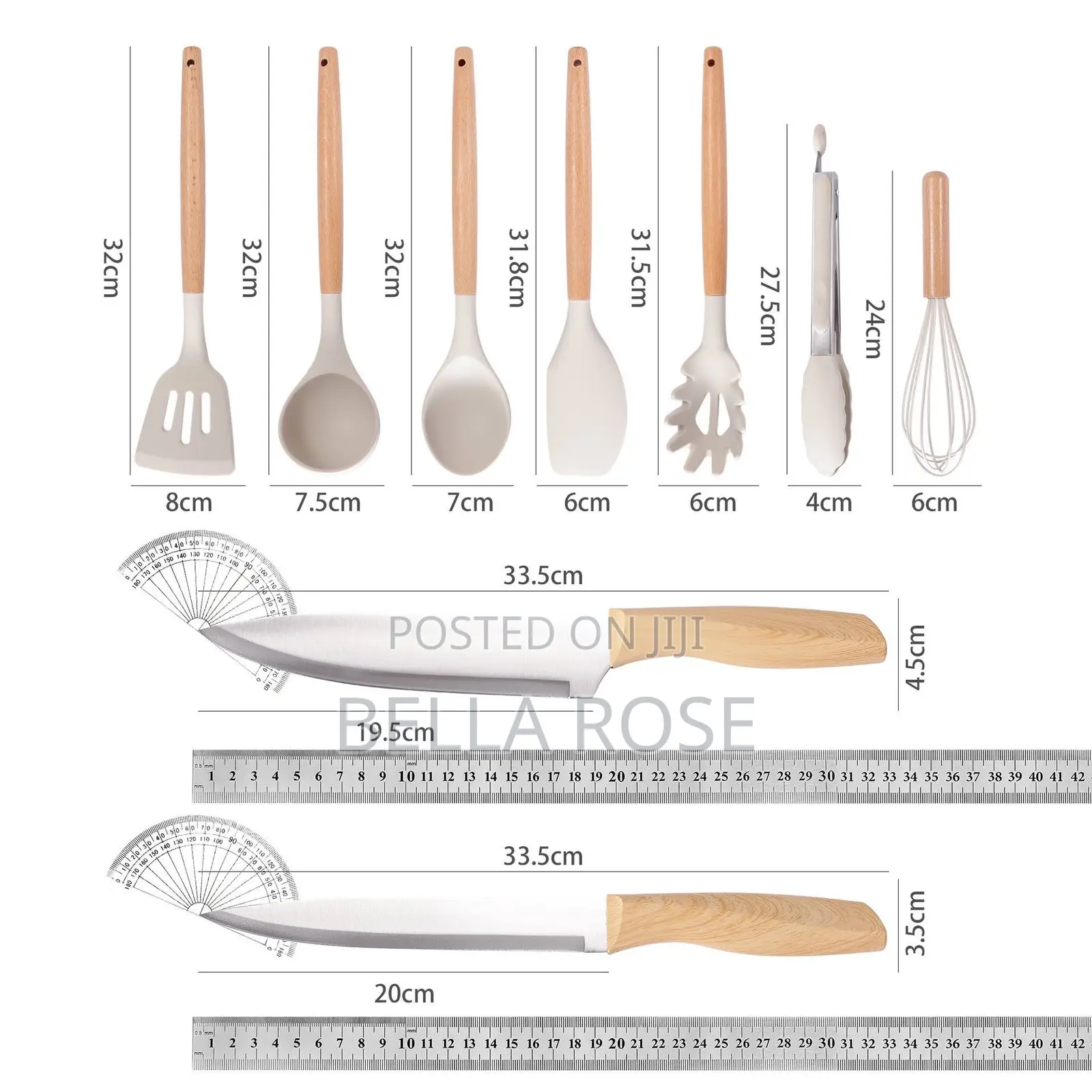 13-Pieces Silicone Kitchen Utensils & Knife Set