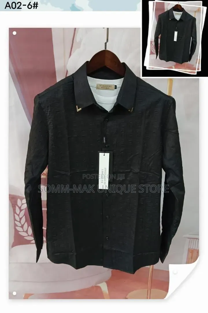 Luxury Vintage Men Long Sleeve Shirt