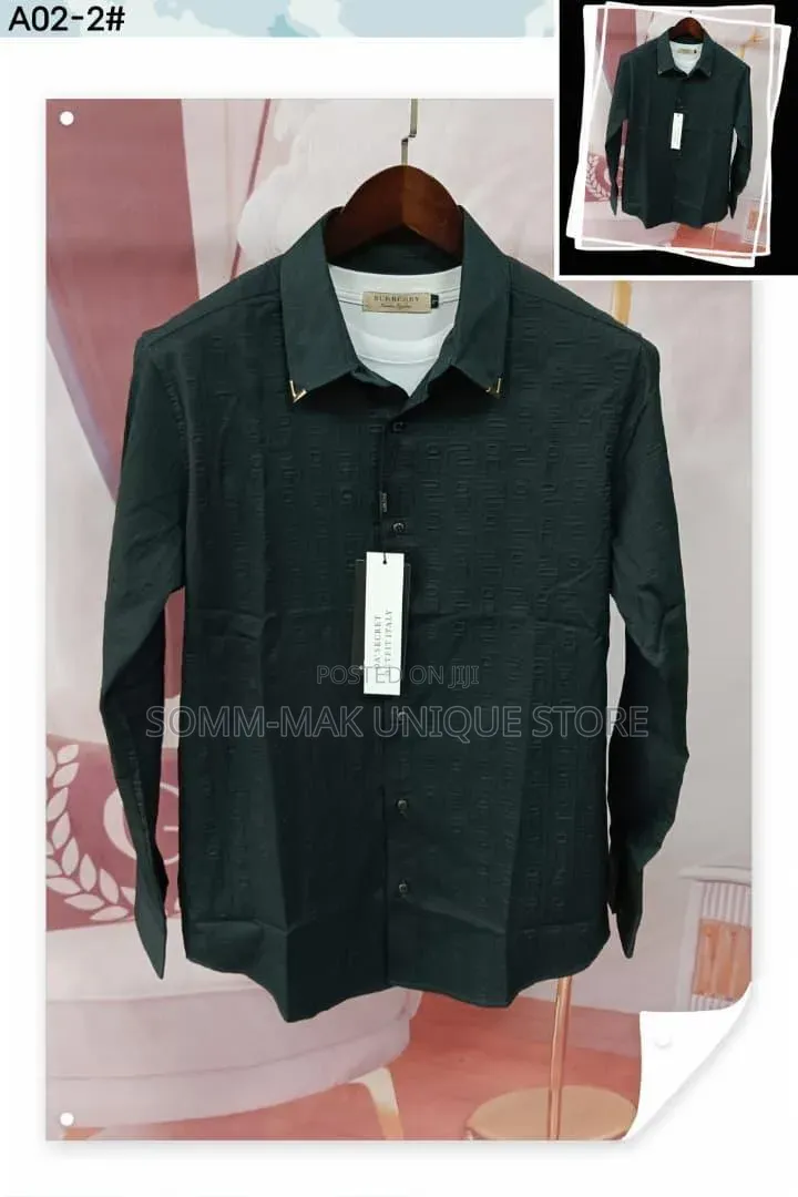 Luxury Vintage Men Long Sleeve Shirt