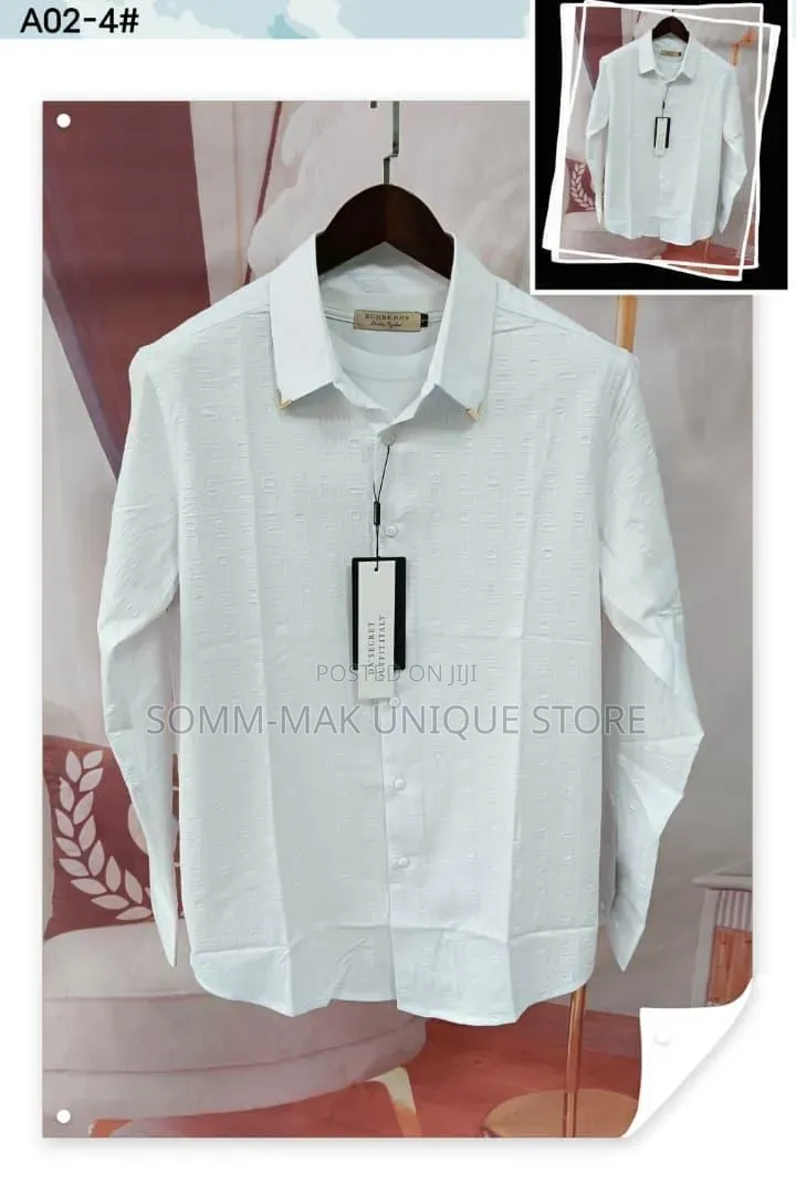 Luxury Vintage Men Long Sleeve Shirt