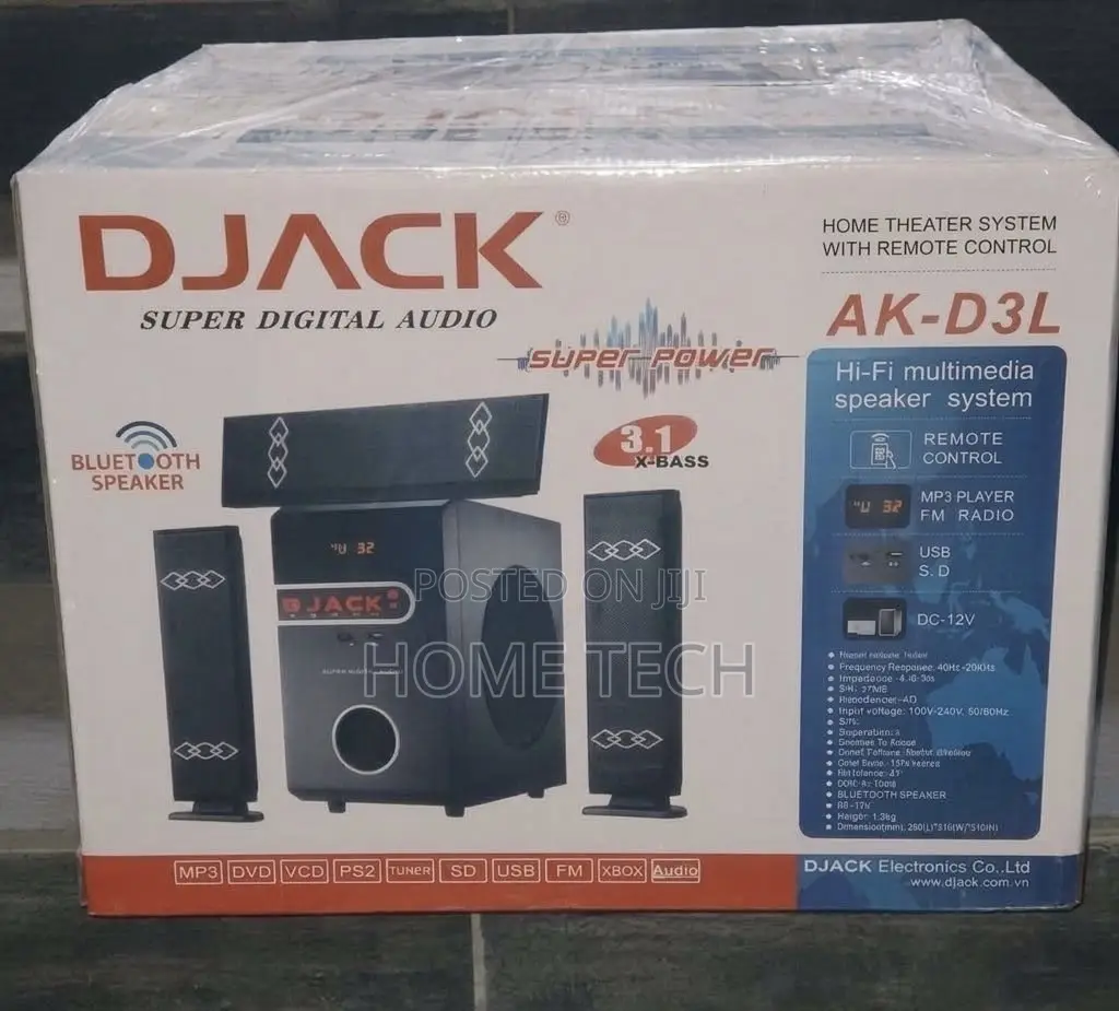 DJACK Digital 3.1 CH Complete Bluetooth Home Theater System (AK-D3L)