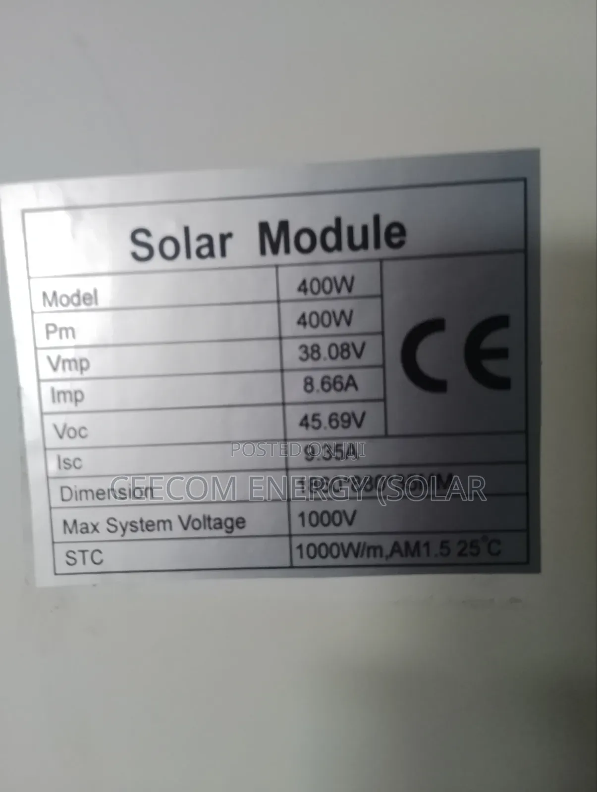 400w Mono Solar Panel