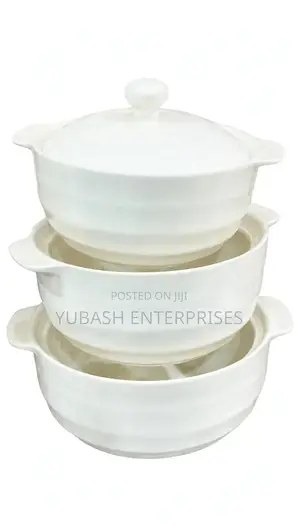 3pcs White Dish