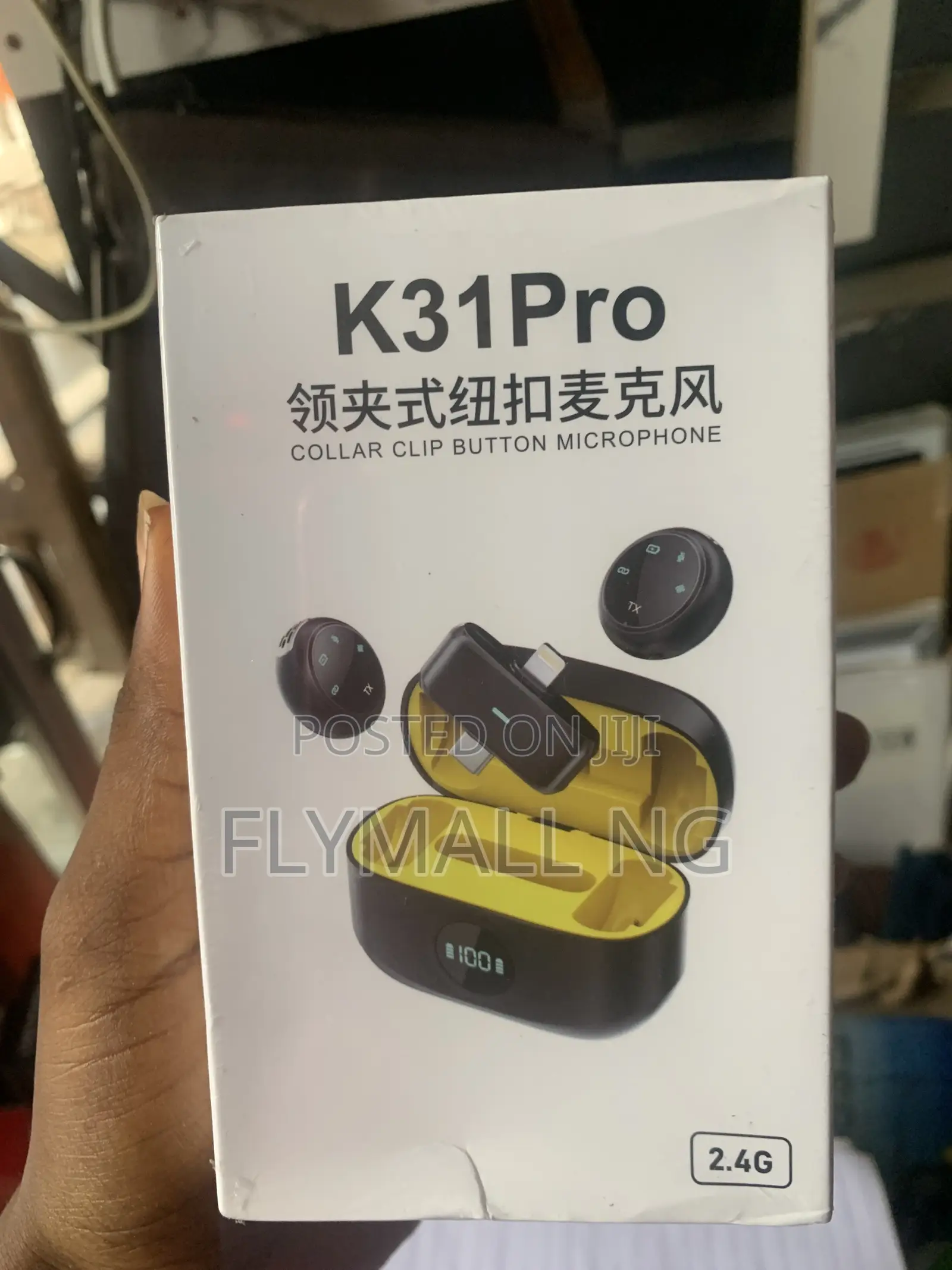 K31 Pro Collar Clip Button Microphone