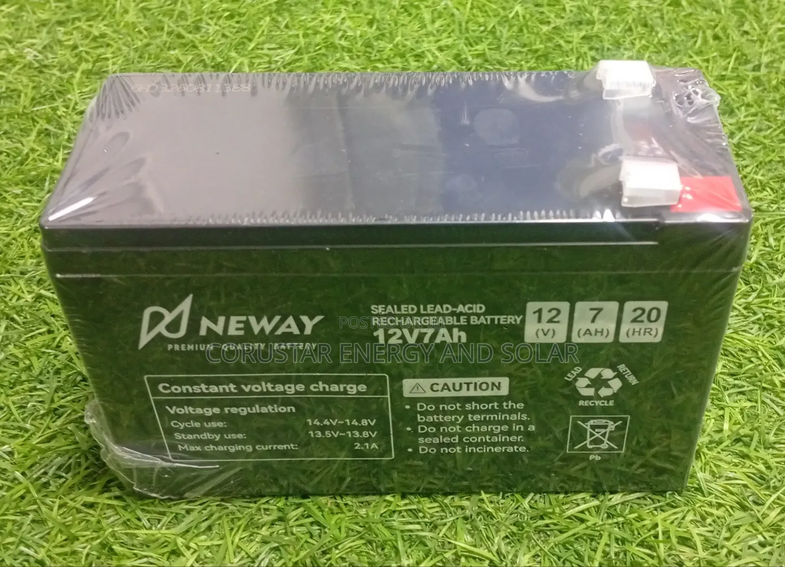 12V 7Ah(20HR) Sealed Lead-Acid Rechargeable Battery 6-Fm-7 - Neway