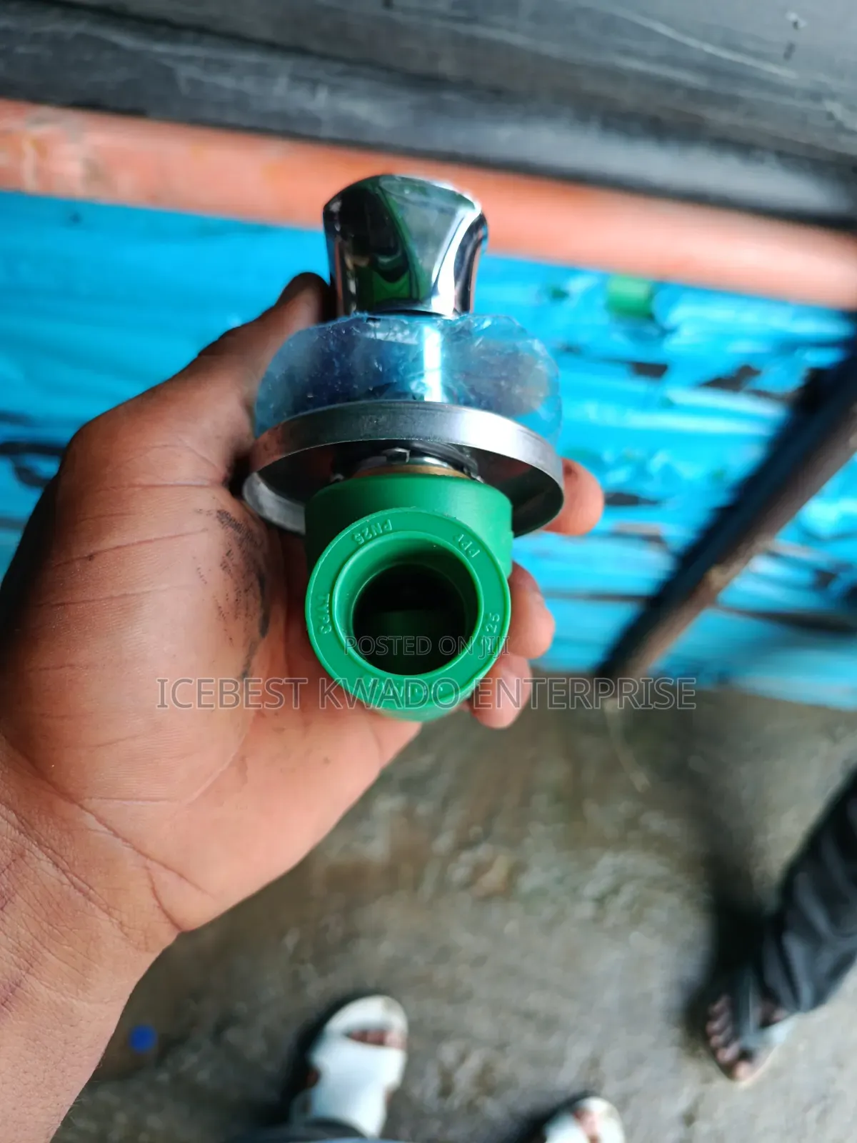 Sanica PPR Concealed Stopcock (Stop Valve) With a Chrome Handle