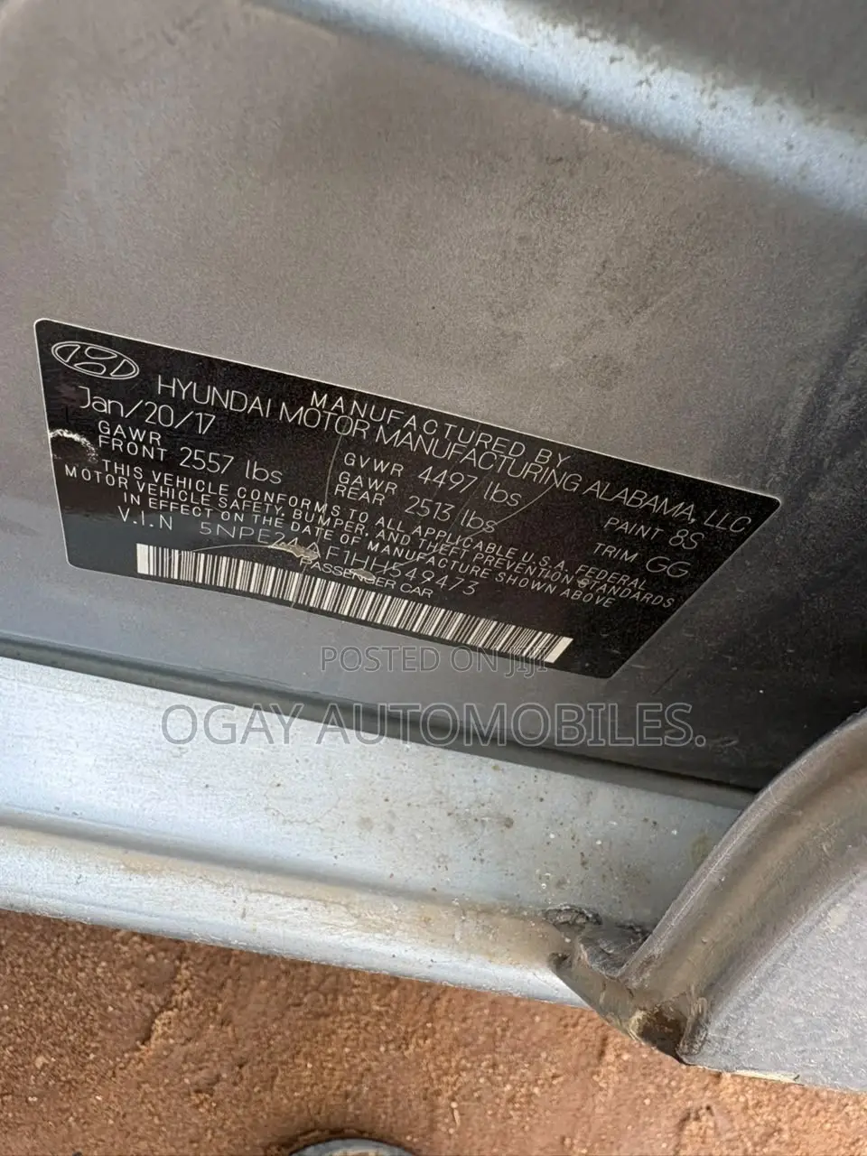 Hyundai Sonata SE 2017 Gray