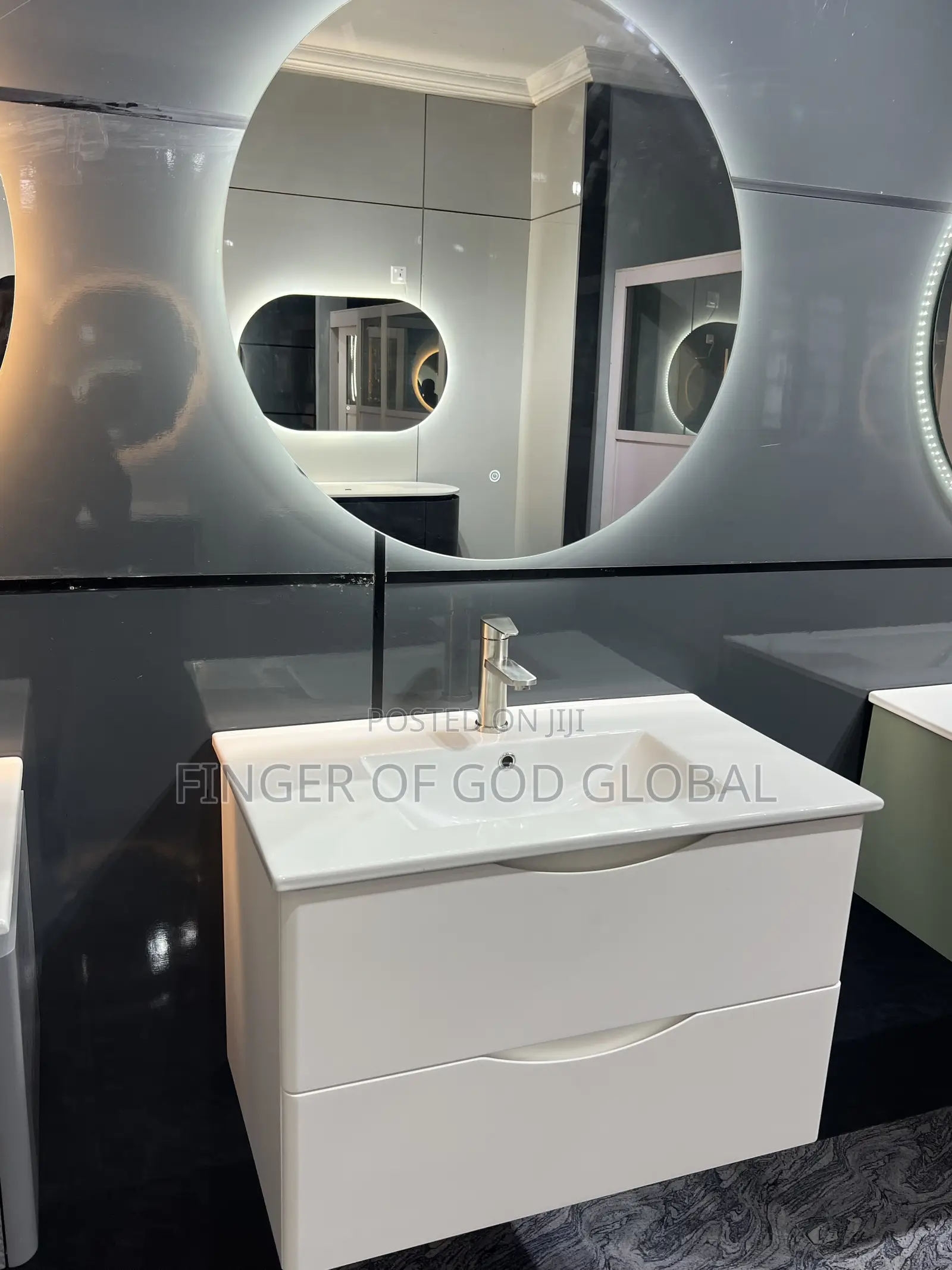 Wash Hand Cabinet Basin With Led Mirror