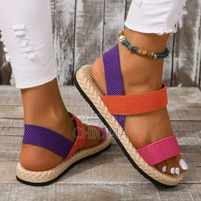 Ladies Lightweight Elastic Strap Sandals, Beach,Outdoor(Size 37 41)