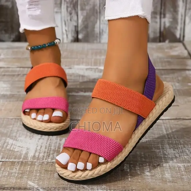 Ladies Lightweight Elastic Strap Sandals, Beach,Outdoor(Size 37 41)