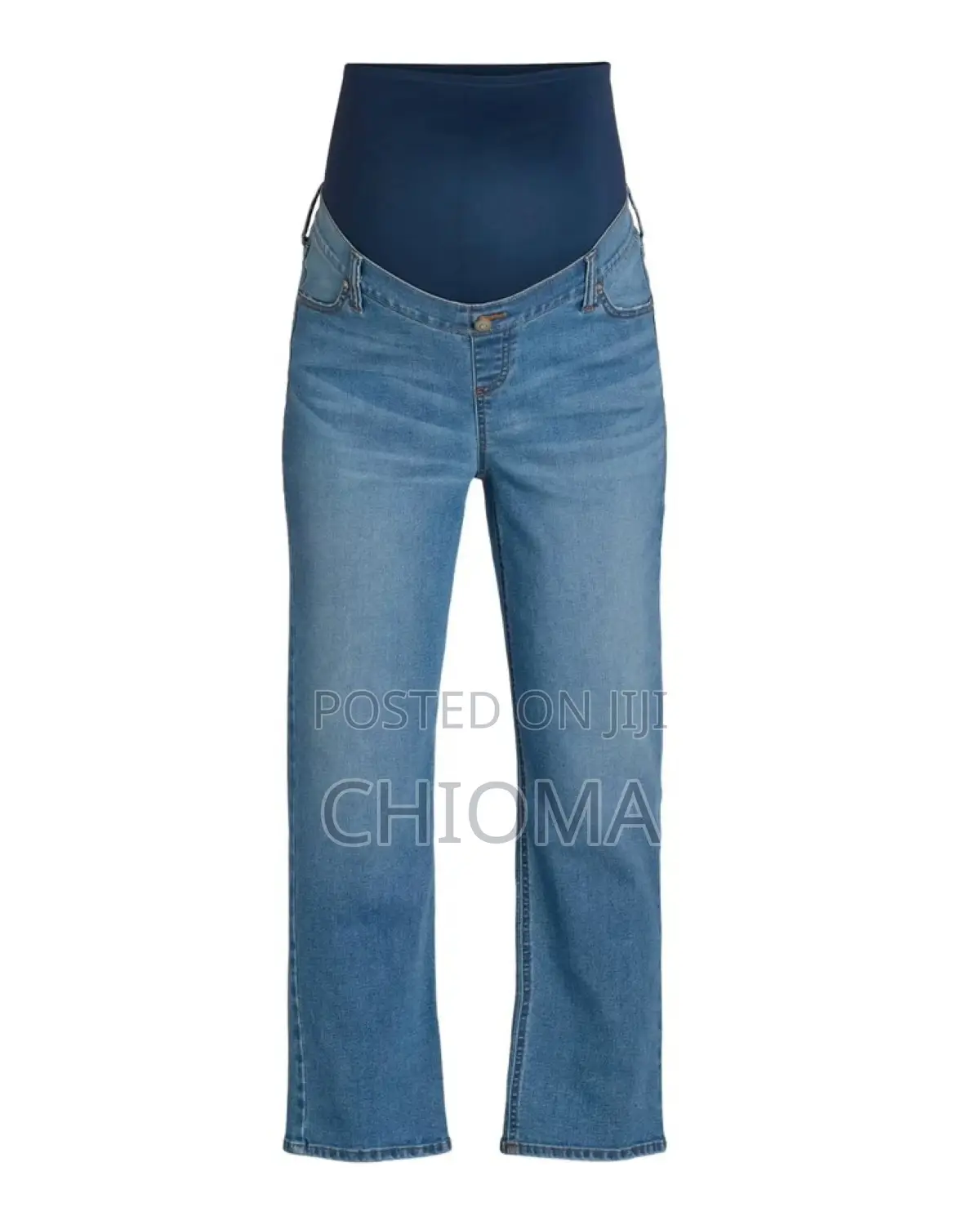 Maternity Non Fade Jeans, Comfortable Belly Band (Waist 37",hips 47"