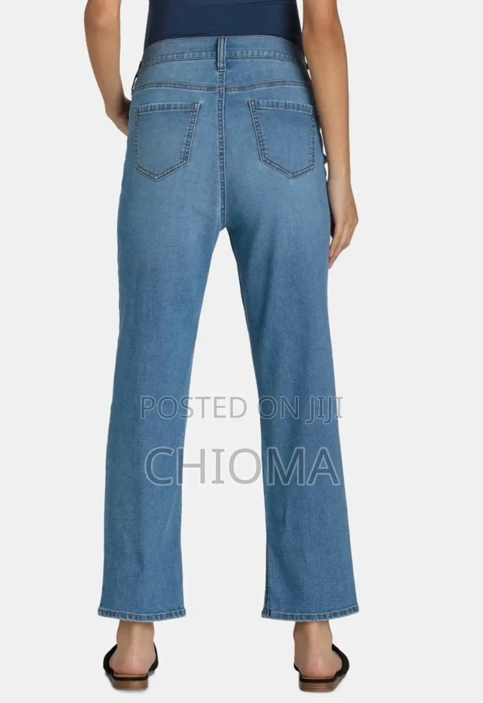 Maternity Non Fade Jeans, Comfortable Belly Band (Waist 37",hips 47"