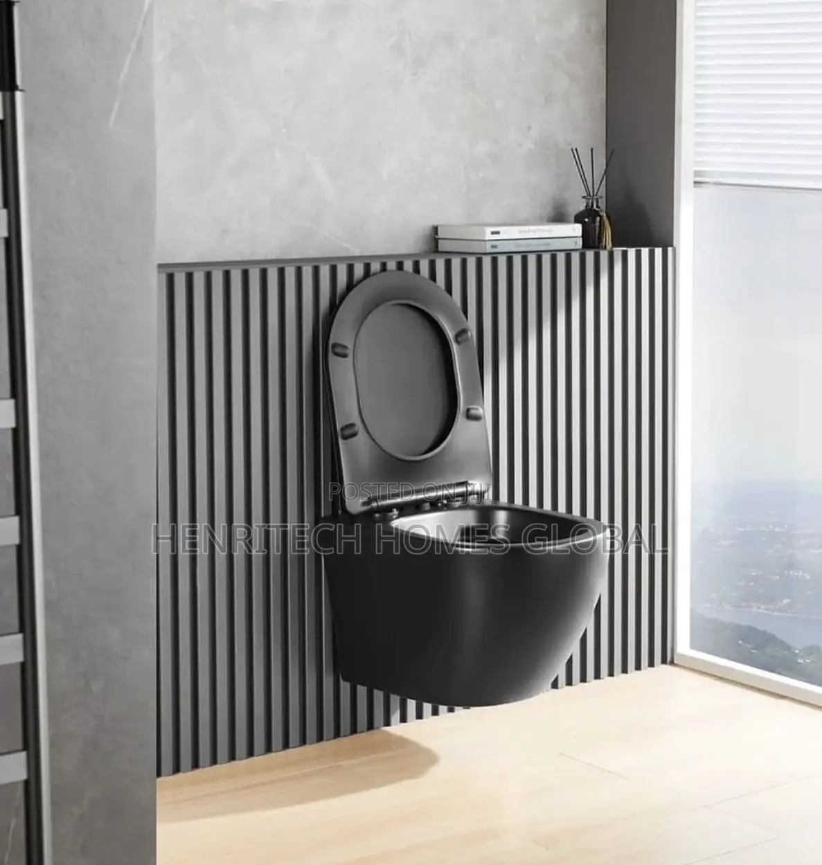 Black Matt Conceal Water Closet Premium Quality England Standard