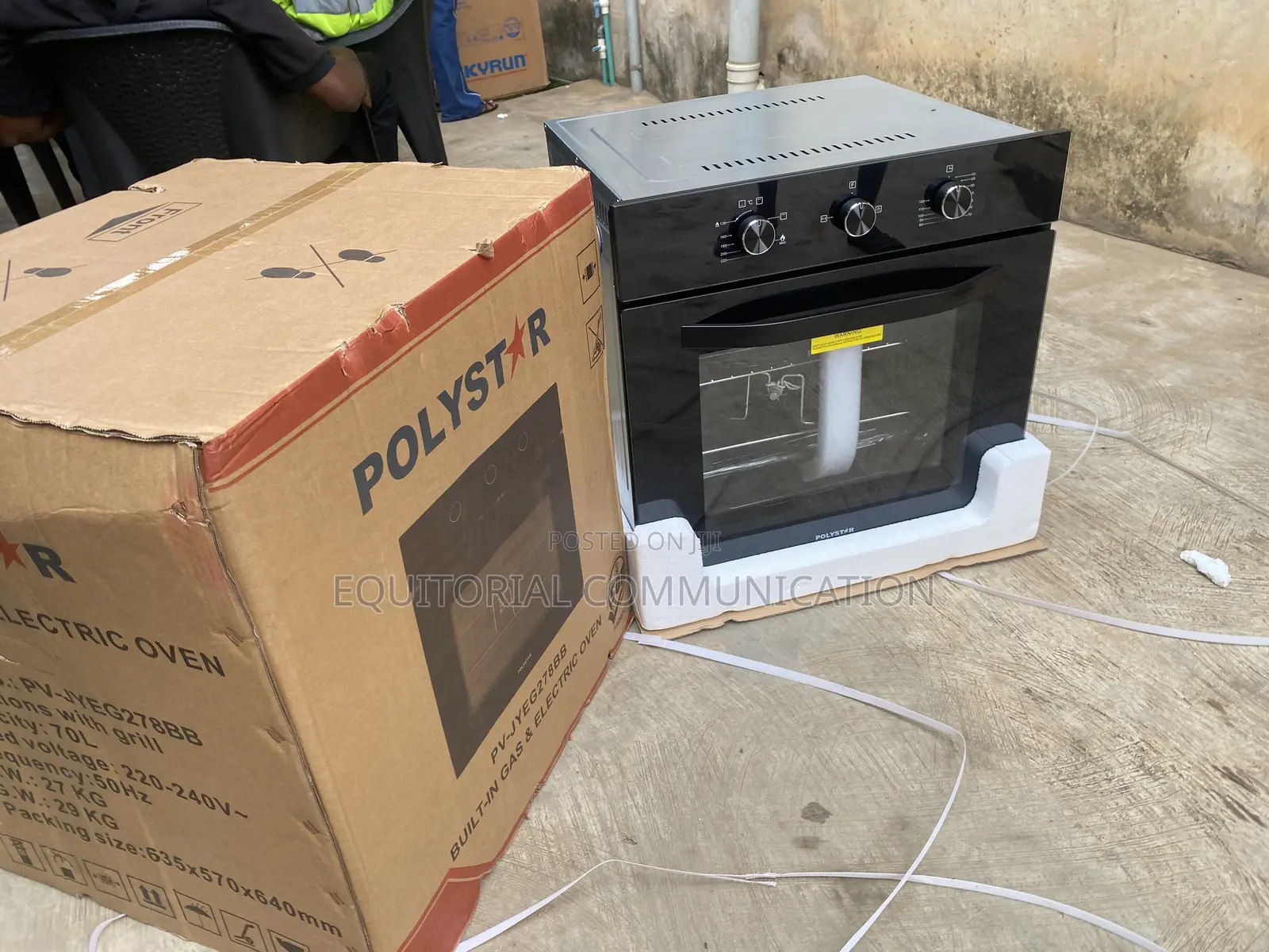 Polystar PV-JYEG278BB 70L 240V Built-in Gas Electric Family Oven