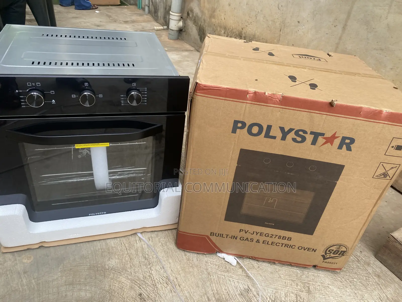 Polystar PV-JYEG278BB 70L 240V Built-in Gas and Electric Kitchen Oven