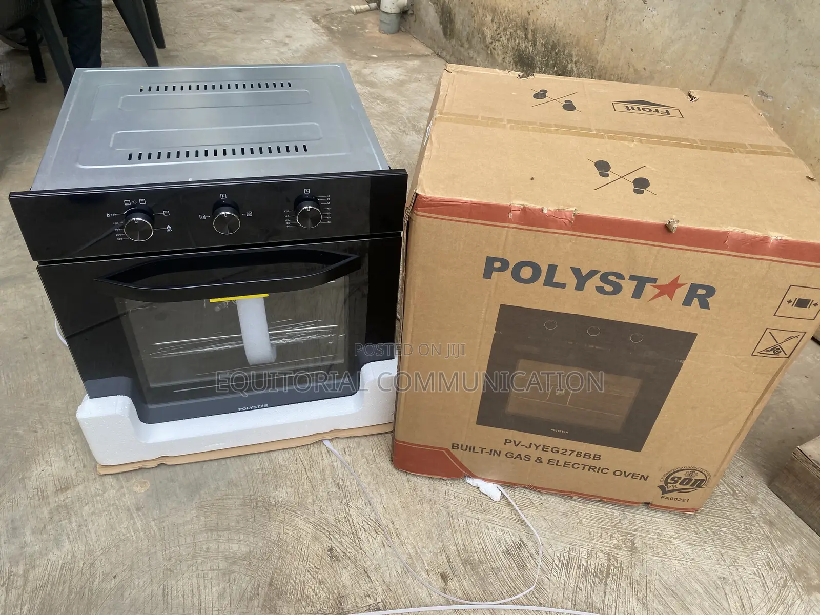 Polystar PV-JYEG278BB 70L 240V Built-in Gas Electric Baking Oven