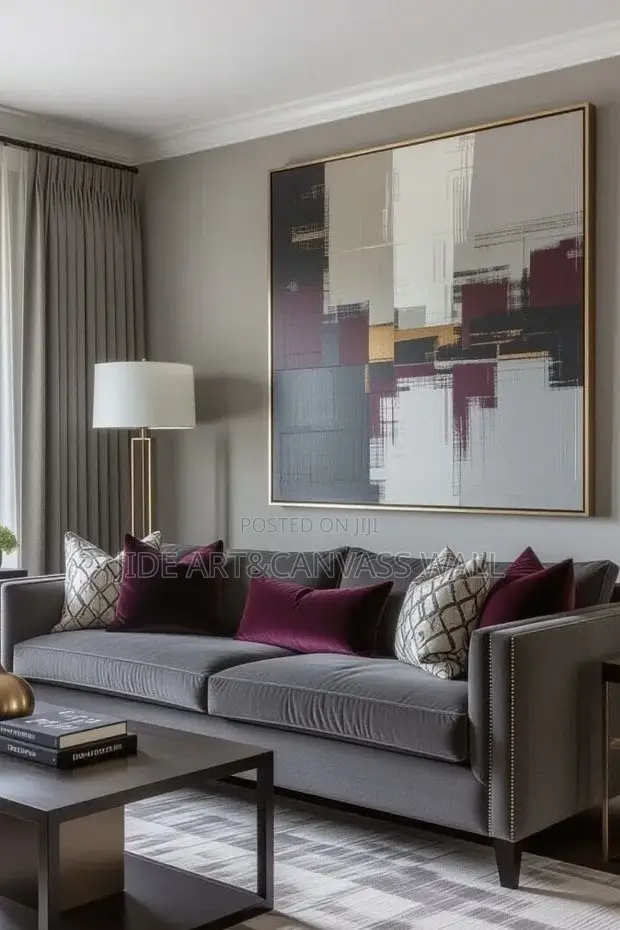 Abstract Art With a Gold Frame